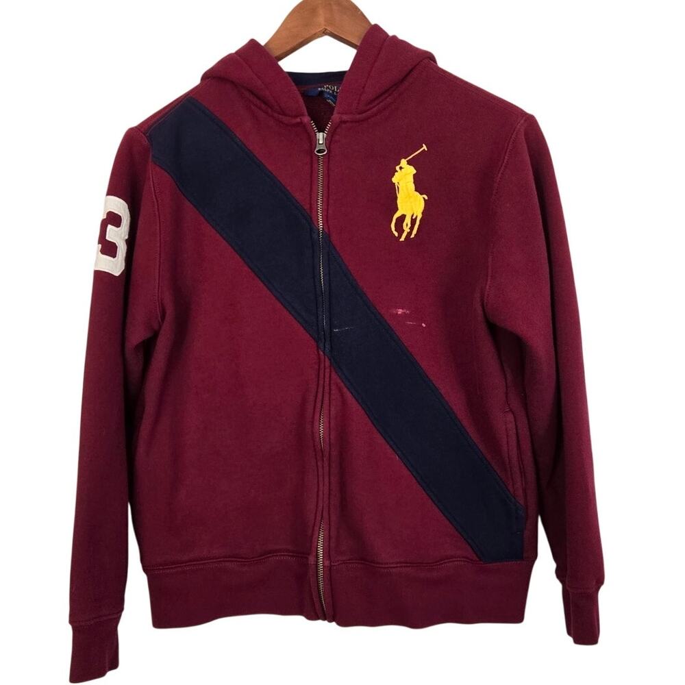 Heritage Sportswear Preppy Casual Ralph Lauren Big Pony Full Zip Sweatshirt L